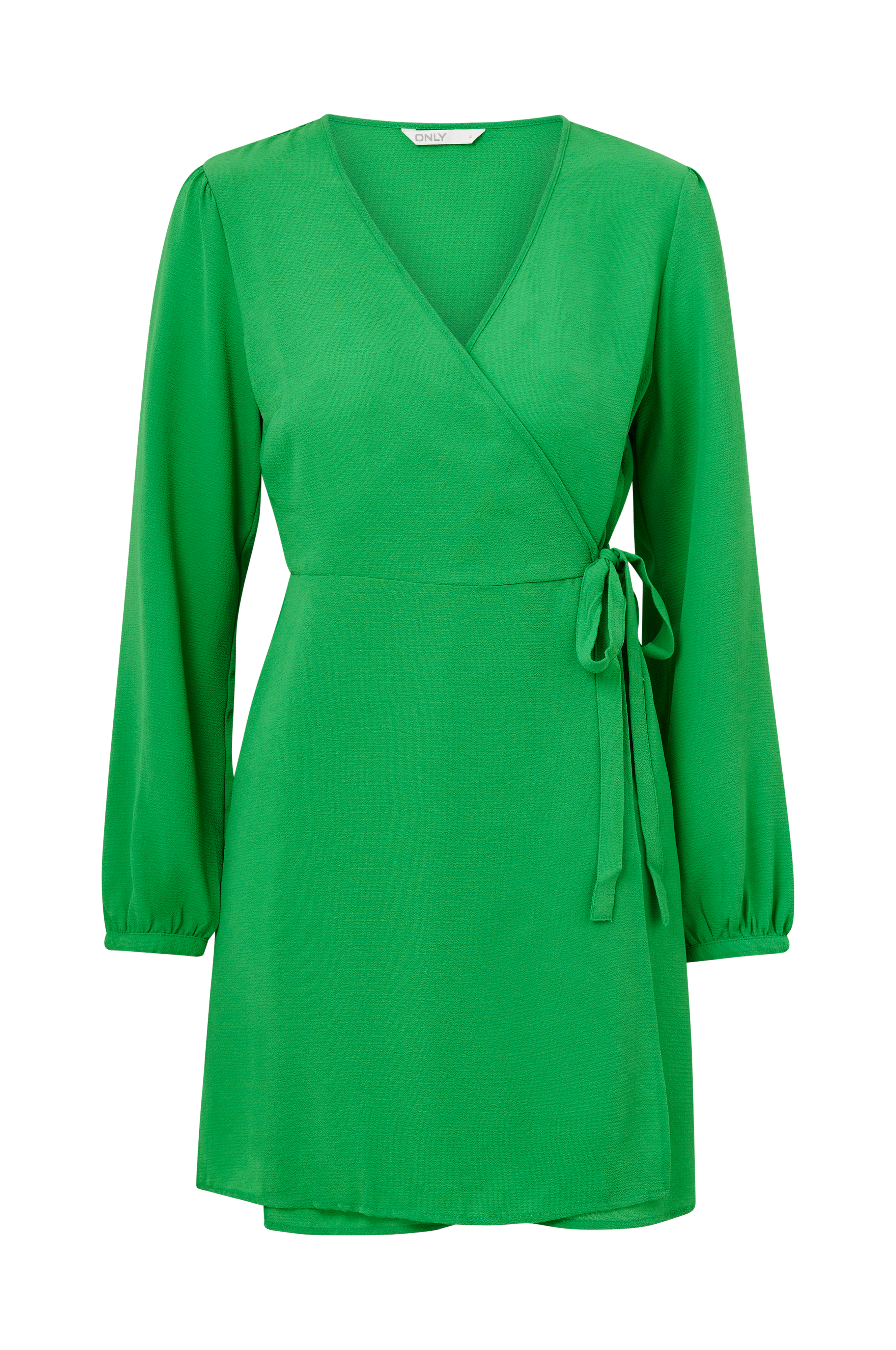 Only Slå-om kjole onlNova Lux L/S Tia Wrap Dress - Grøn Korte kjoler |