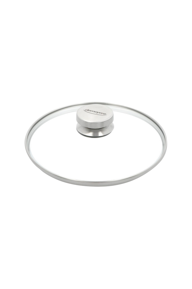 Lock 22 cm, glas med stålknopp