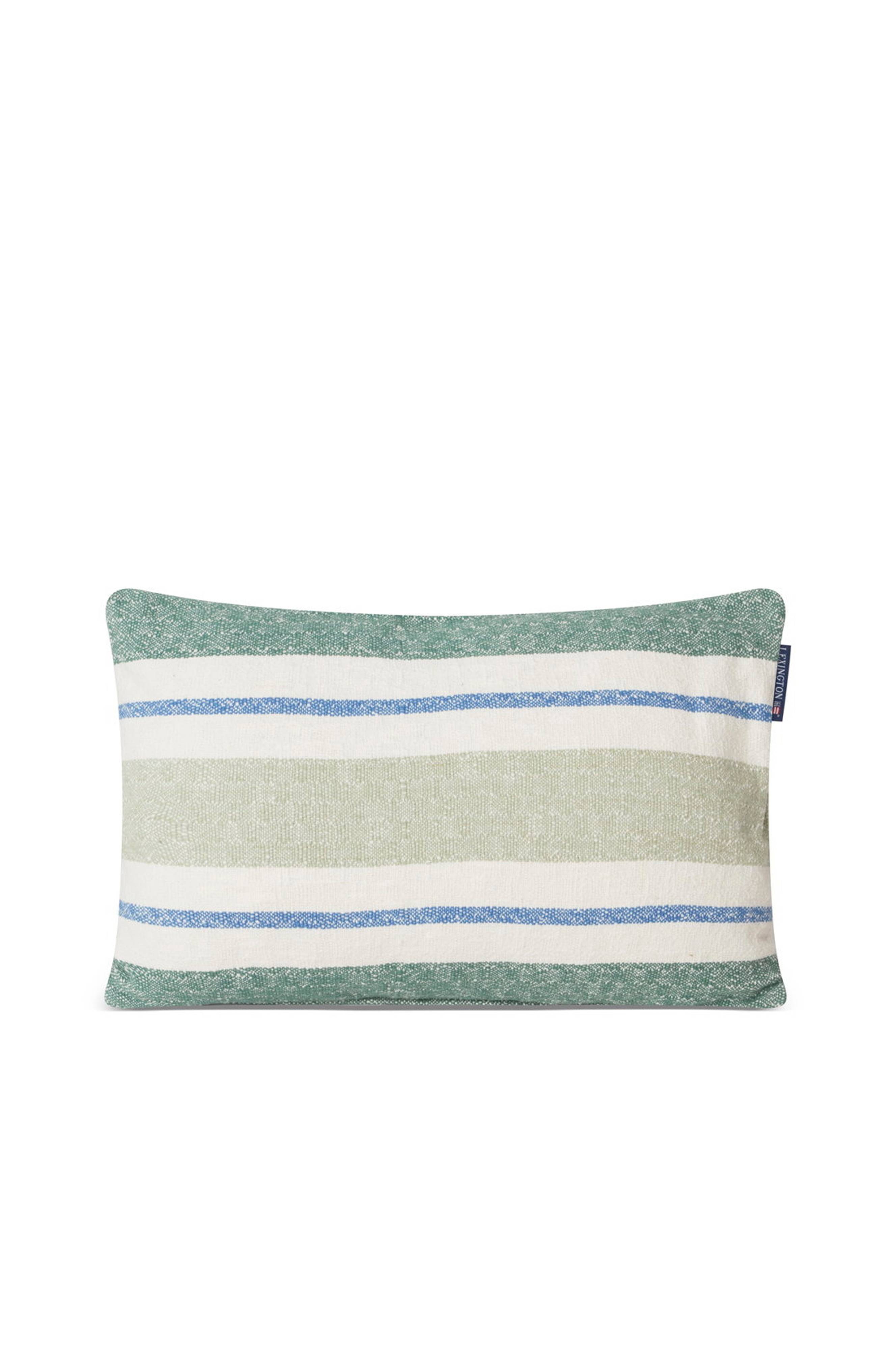 Lexington Kudde Irregular Striped Organic Cotton Pillow Grön