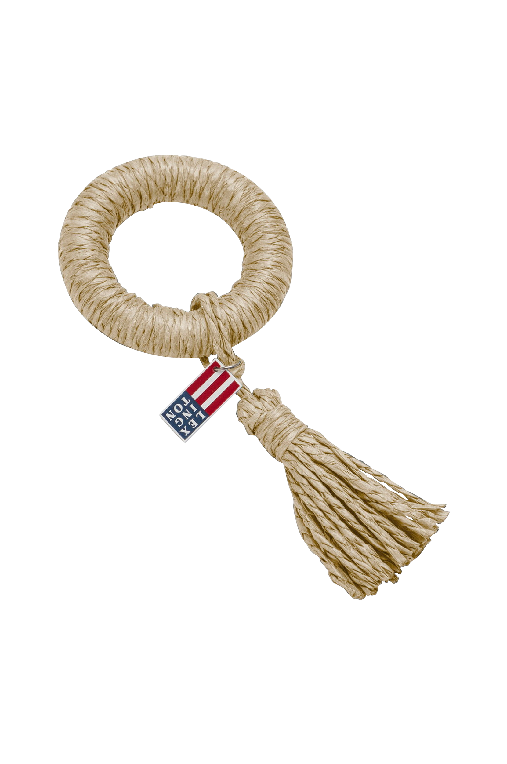 Lexington - Servettring Recycled Paper Straw Napkin Ring with Tassel - Beige