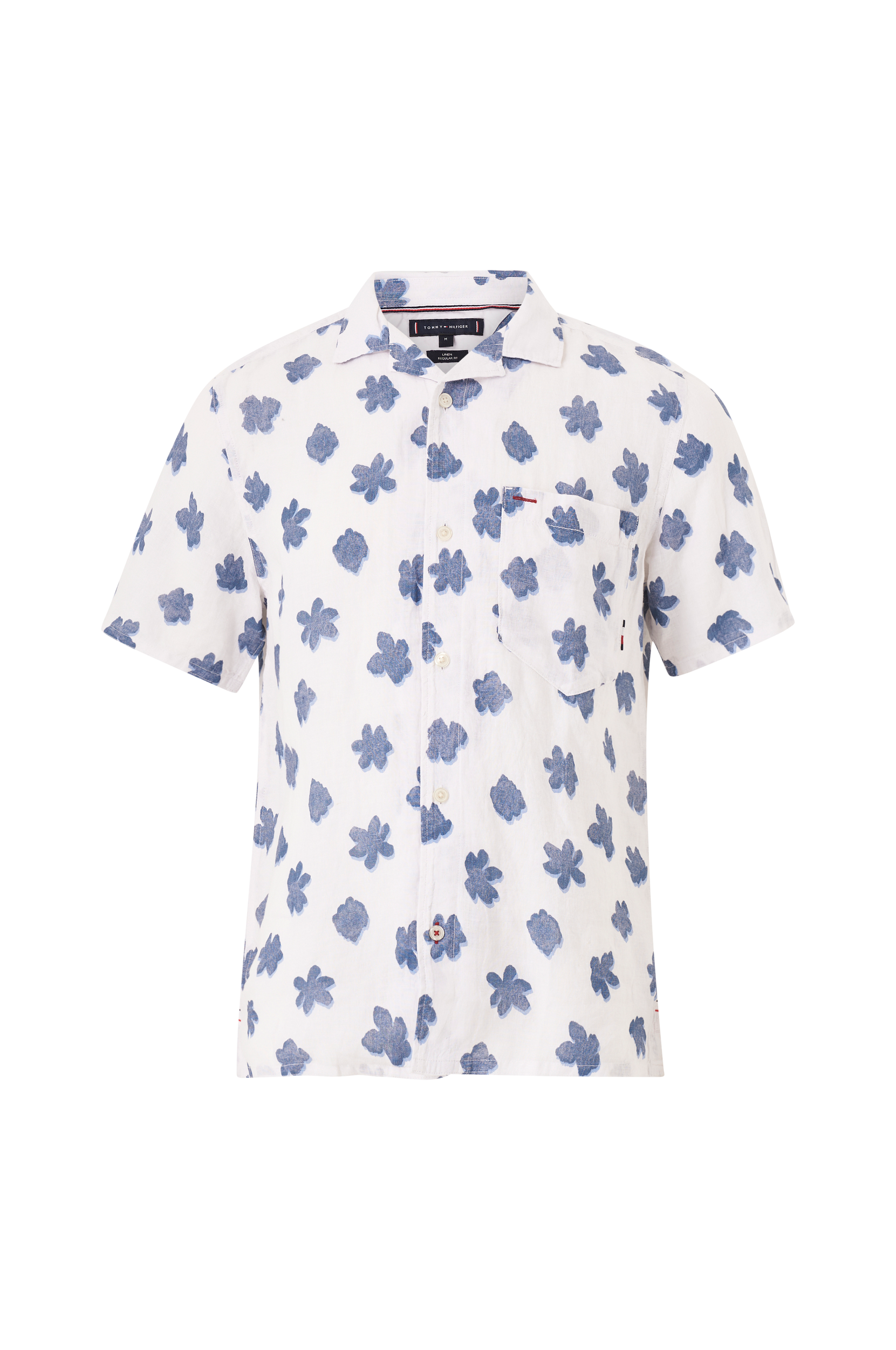 Tommy Hilfiger - Skjorte Mono Flower RF Shirt S/S - Hvid - 2XL