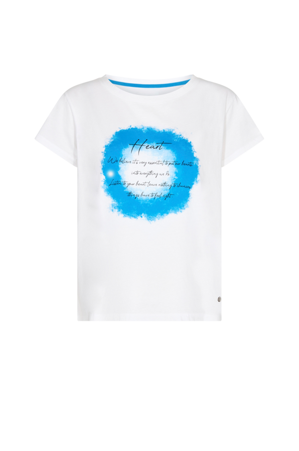 MOS MOSH - T-shirt Misty O-SS Tee - Blå - 36