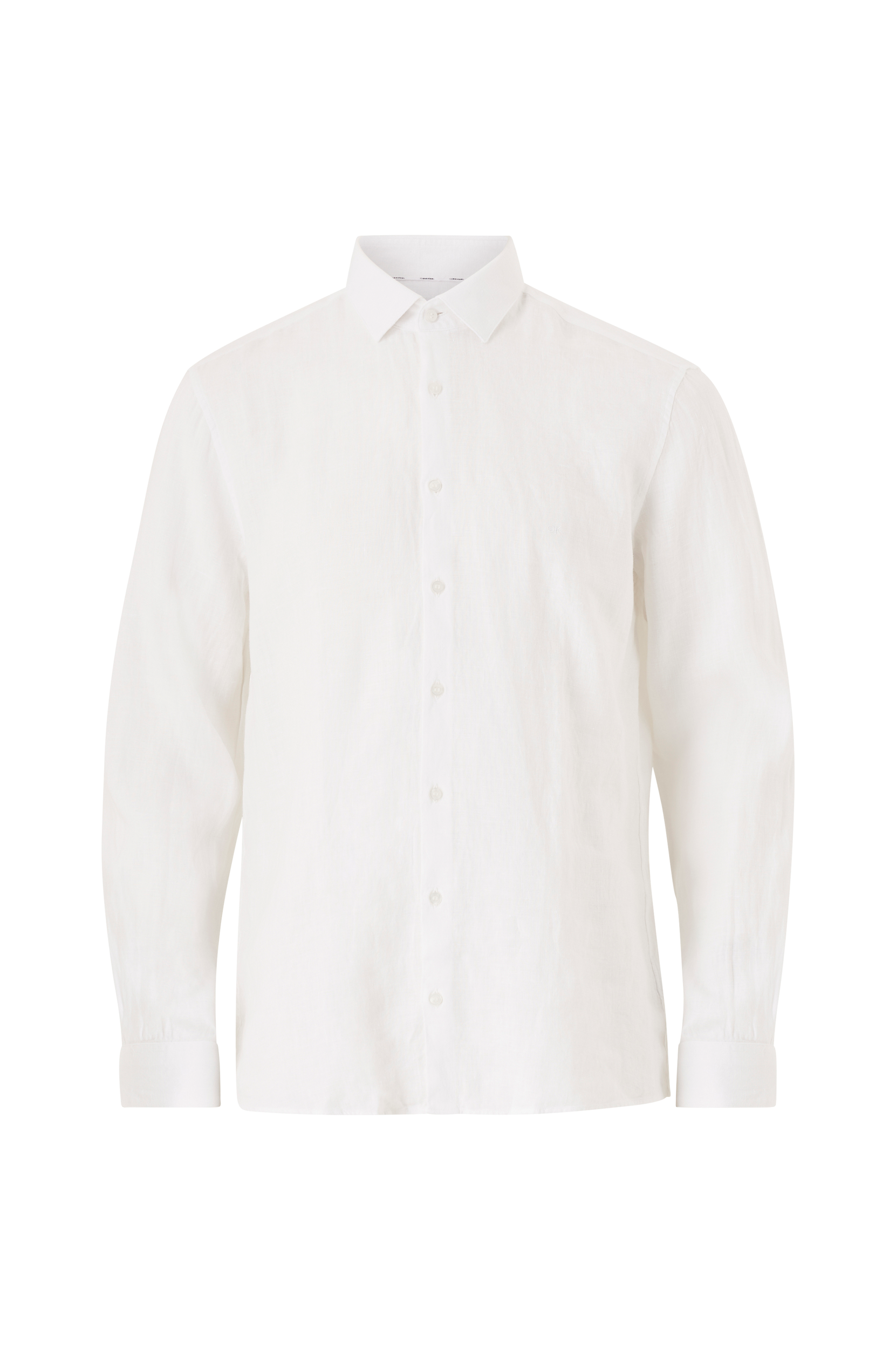 Calvin Klein - Hørskjorte Linen Solid Slim Shirt - Hvid - 39