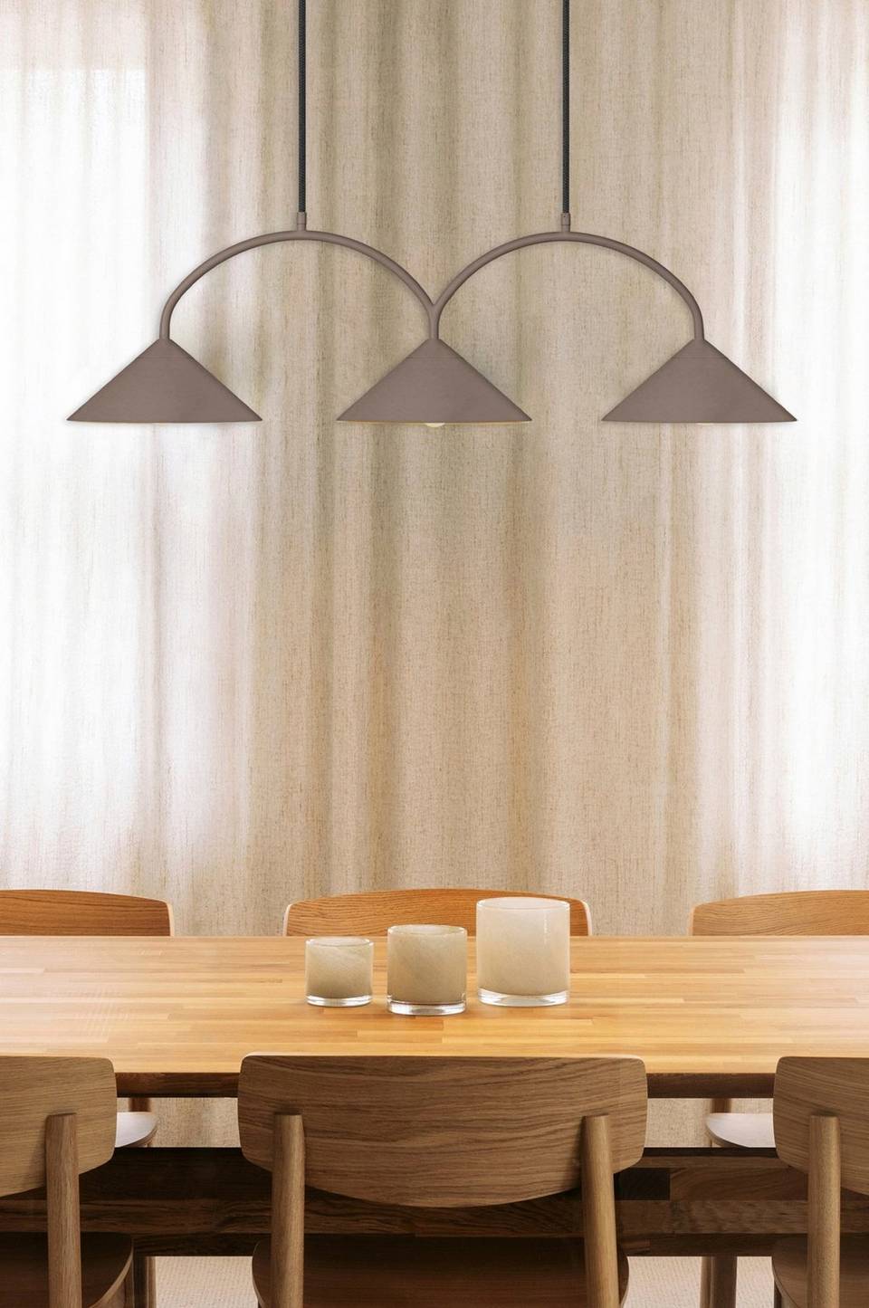 Globen Lighting Taklampa Curve 3 Mocha, brun från Globen Lighting, bild 5