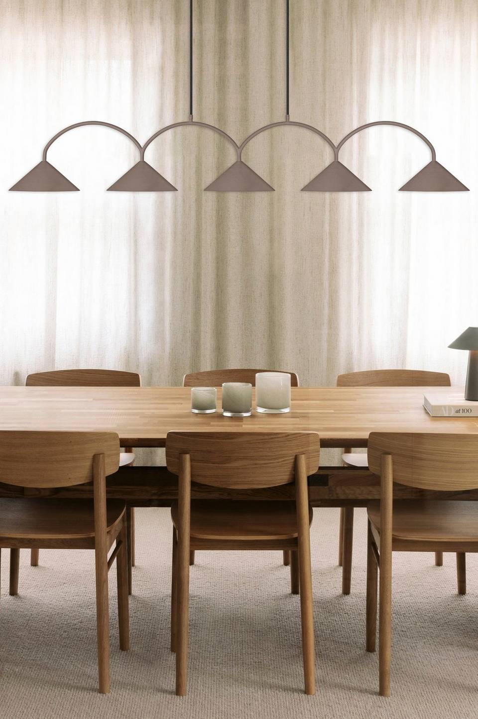 Globen Lighting Taklampa Curve 5 Mocha, brun från Globen Lighting, bild 5