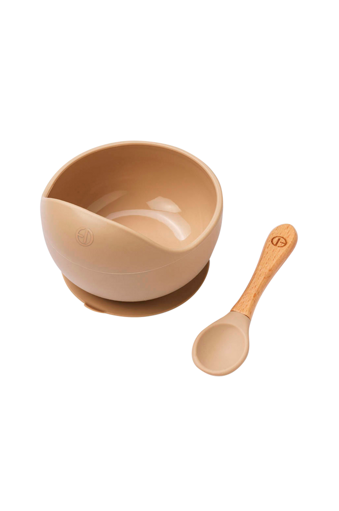 Skål och sked, silicone bowl set