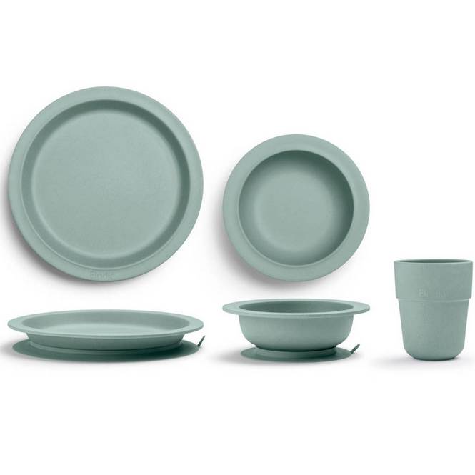 Children's Dinner Set – pebble green