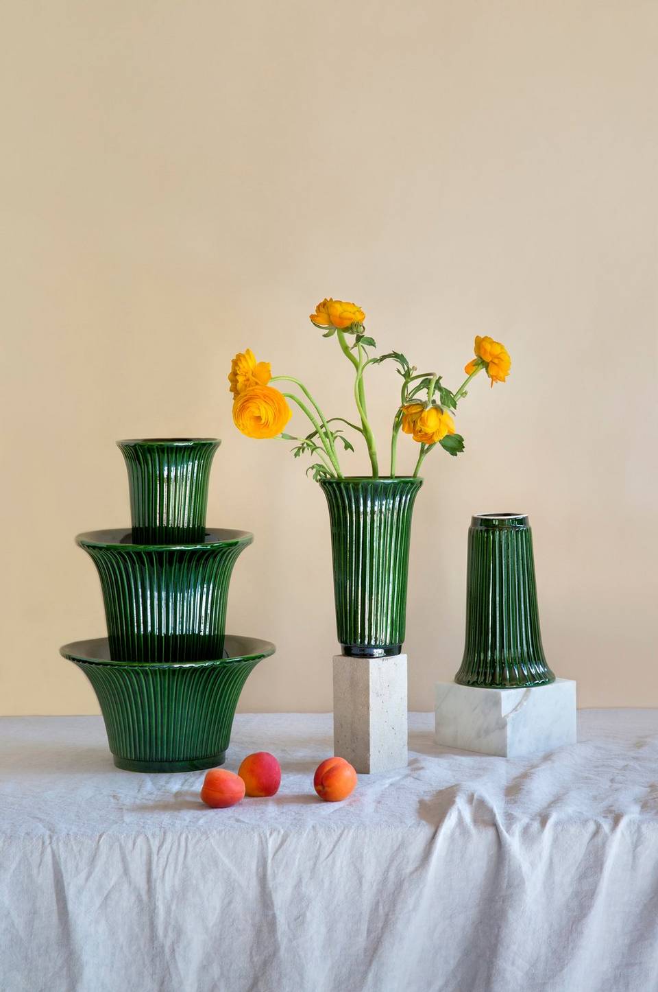 Bergs Potter Kruka Daisy Glazed, grön från Bergs Potter, bild 2