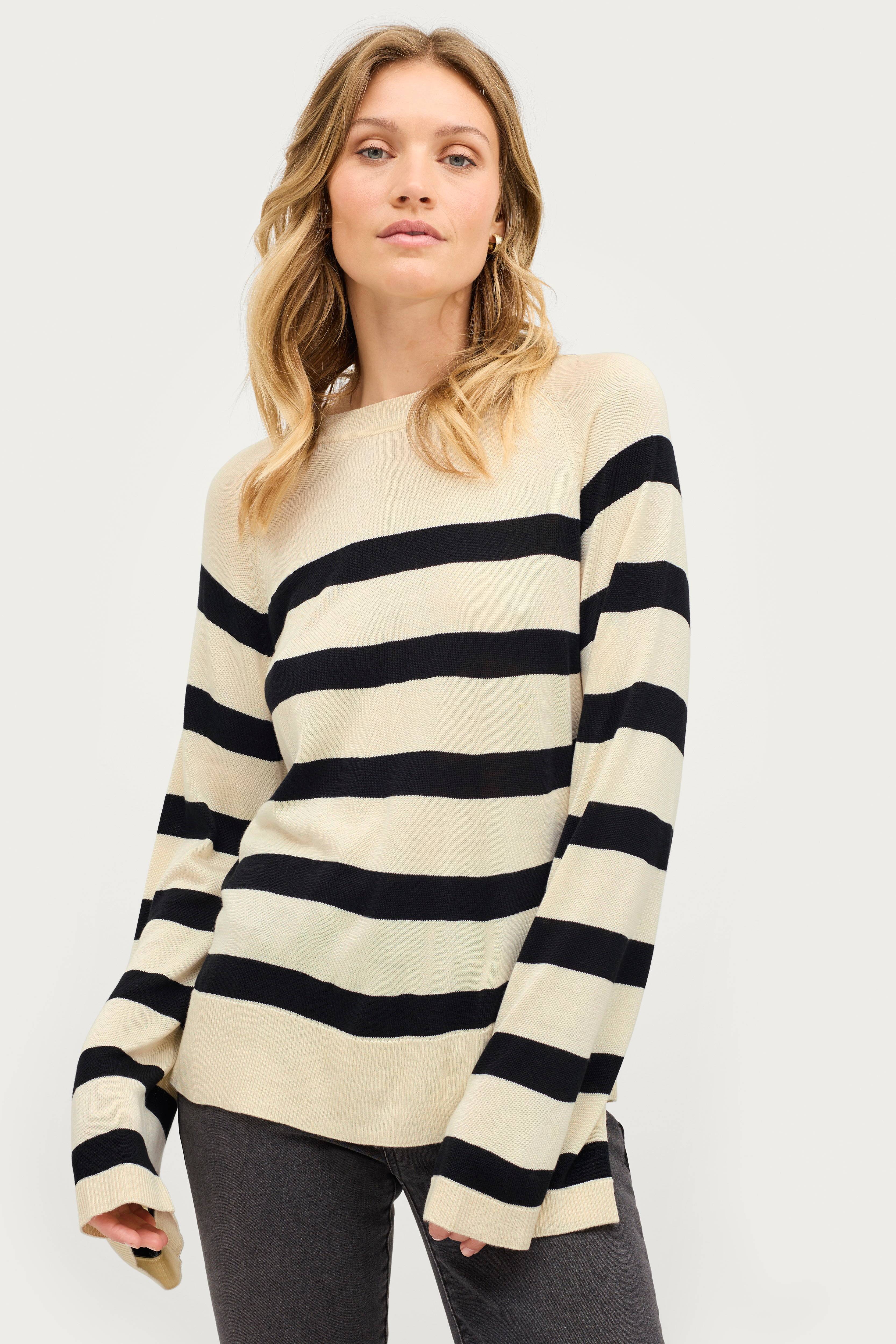 Gina Tricot Paita Basic Fine Knit Sweater - Valkoinen - Neulepuserot ...