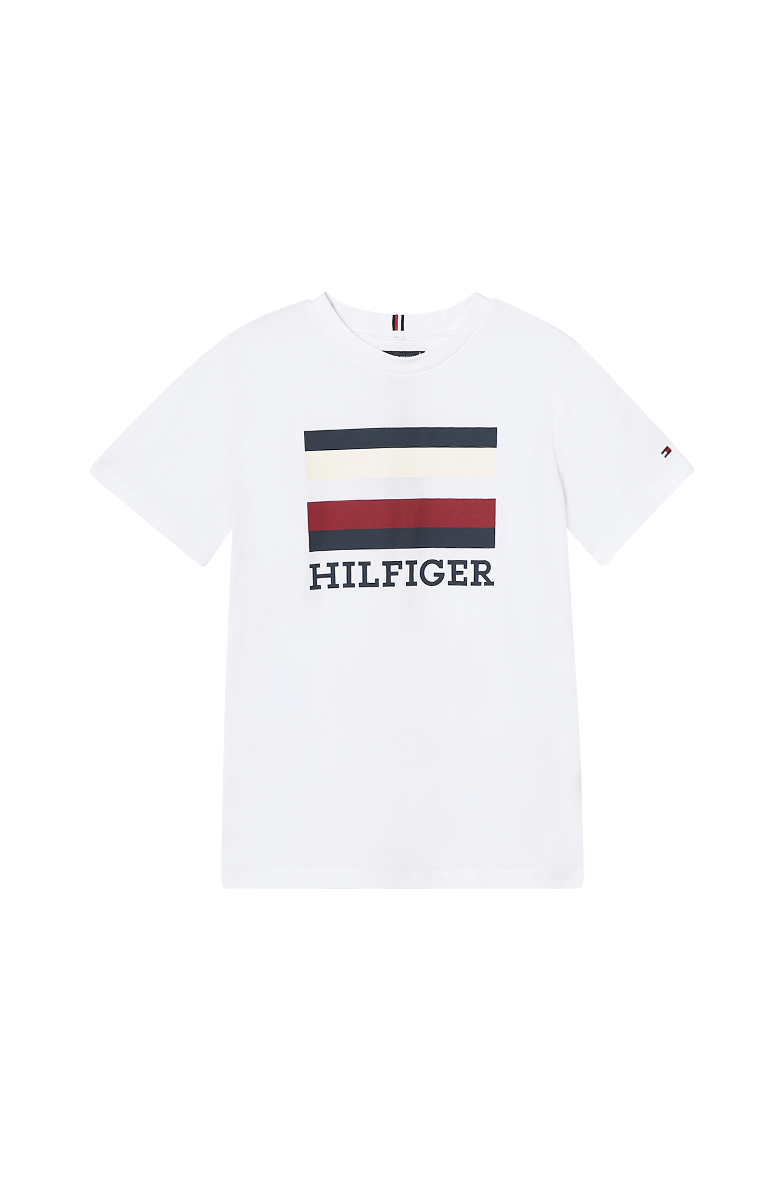 Tommy Hilfiger Tshirt TH Logo Tee S/SS Vit Tshirts Ellos.se