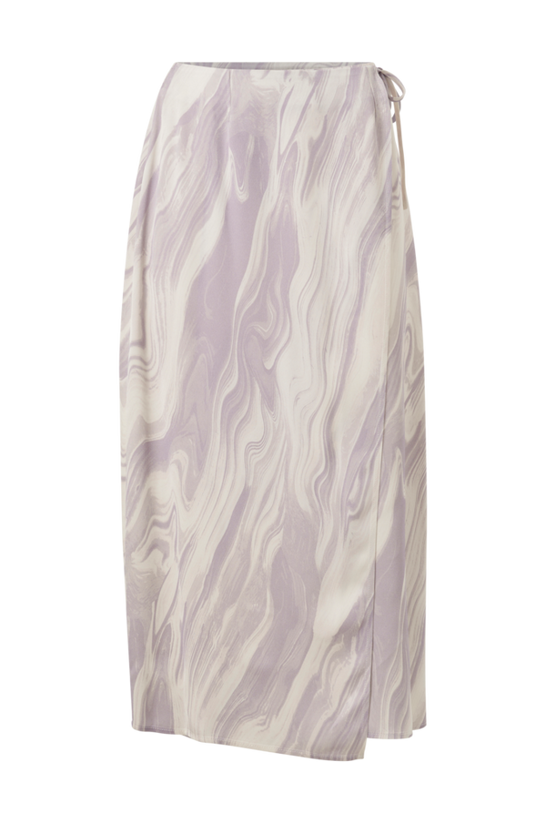 Calvin Klein - Slå-om nederdel Shine Viscose Wrap Skirt - Lilla - 42