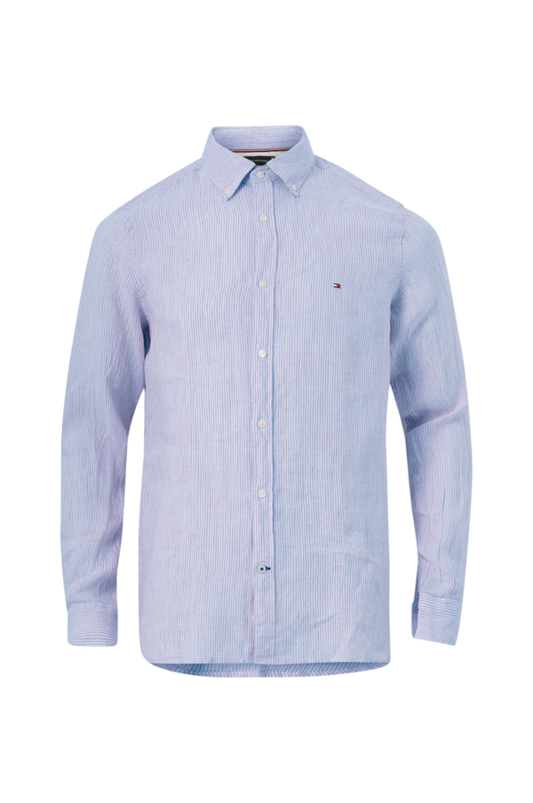Fahrenheit sponsor Bøje Tommy Hilfiger - Airy Cotton Linen K/Æ Skjorte - Skjorter - Tøj til mænd  (30748438)