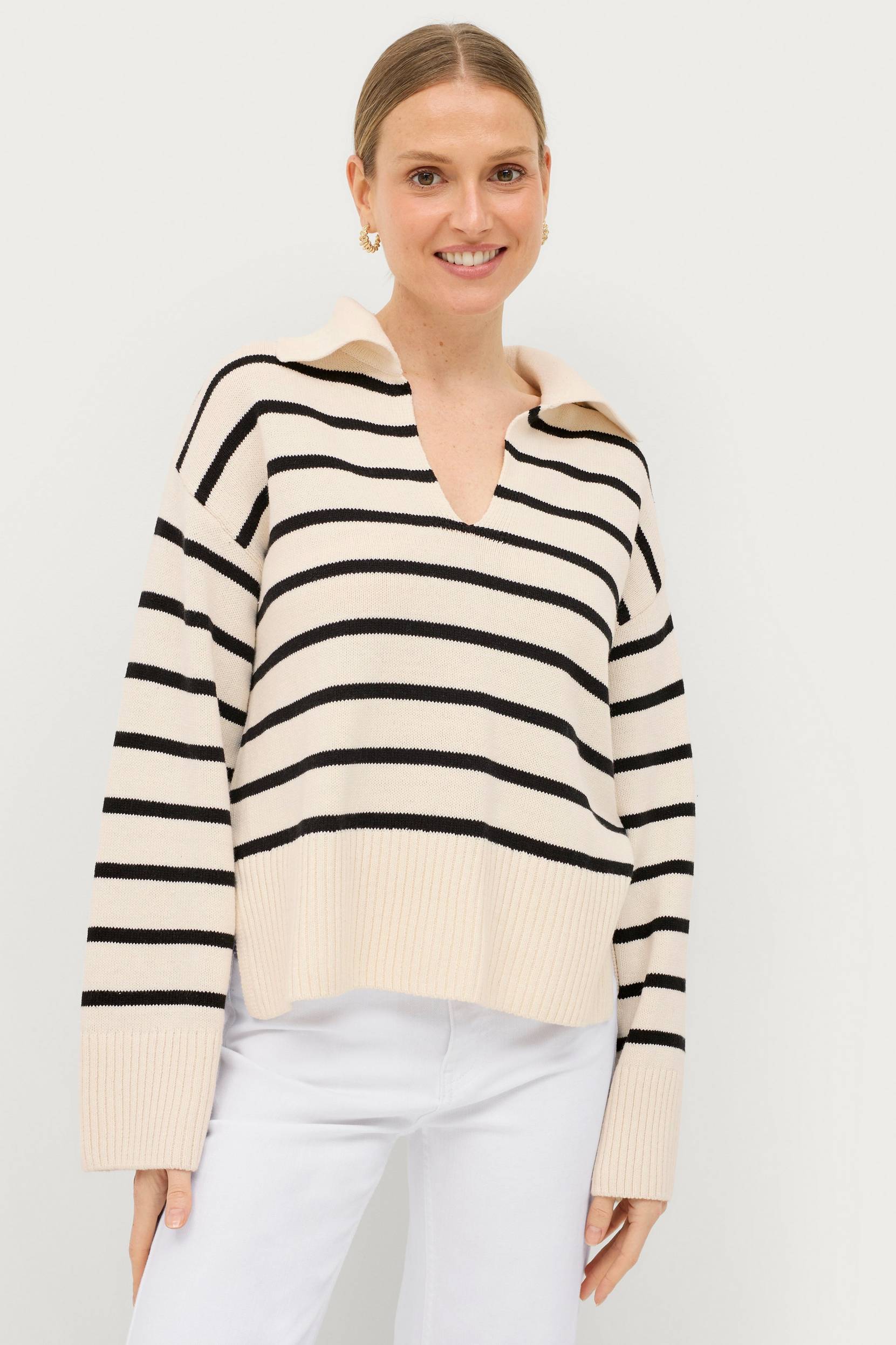 Gina Tricot - Trøje Frida Knitted Sweater - Hvid - 40/42 - Strik Tøj til kvinder (29039752)