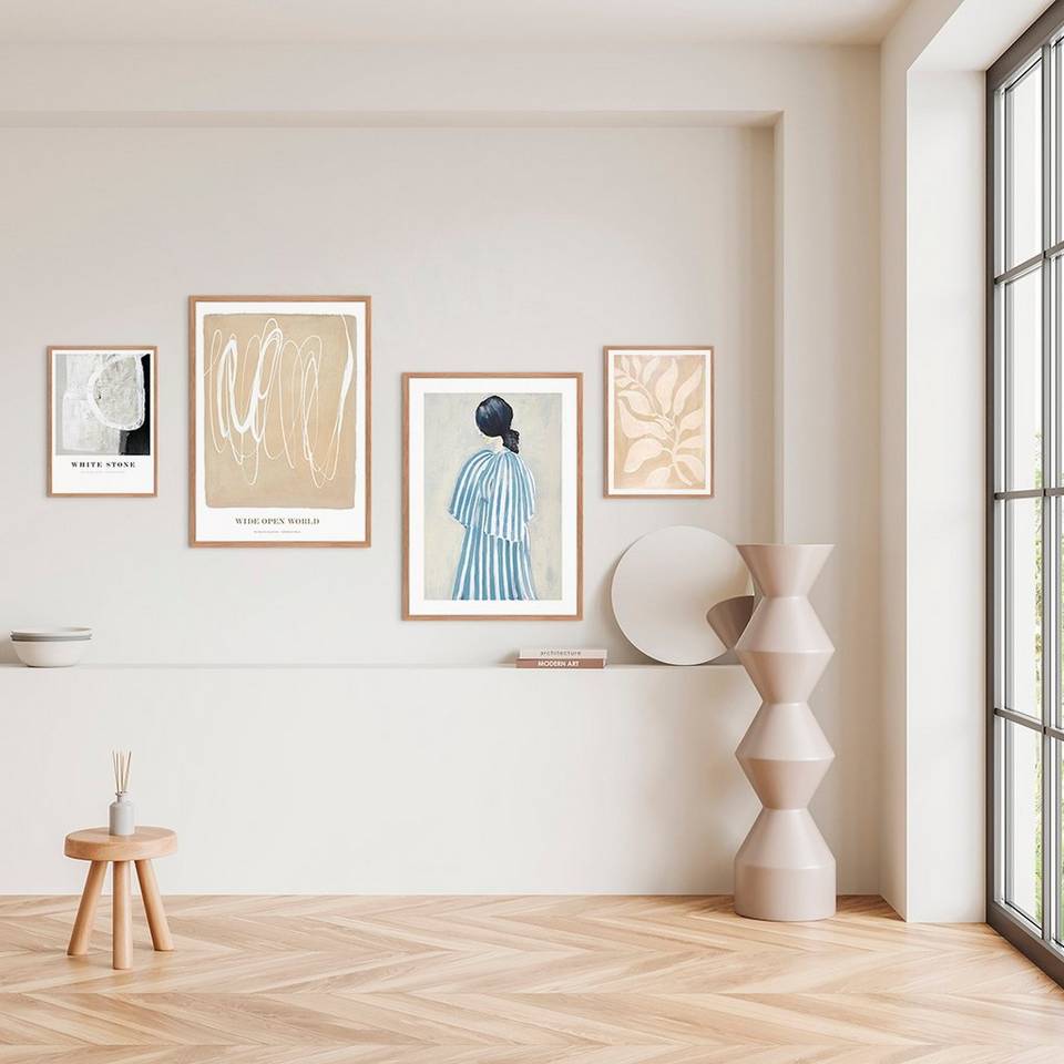 Malerifabrikken Tavla White stone, Ek ram, beige från Malerifabrikken, bild 2