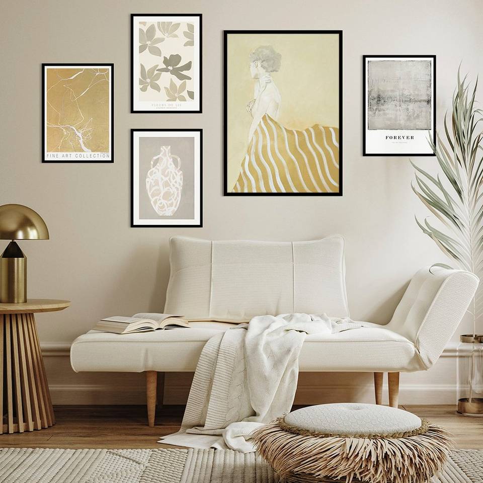 Malerifabrikken Tavla Nostalgia 1, Svart ram, beige från Malerifabrikken, bild 2