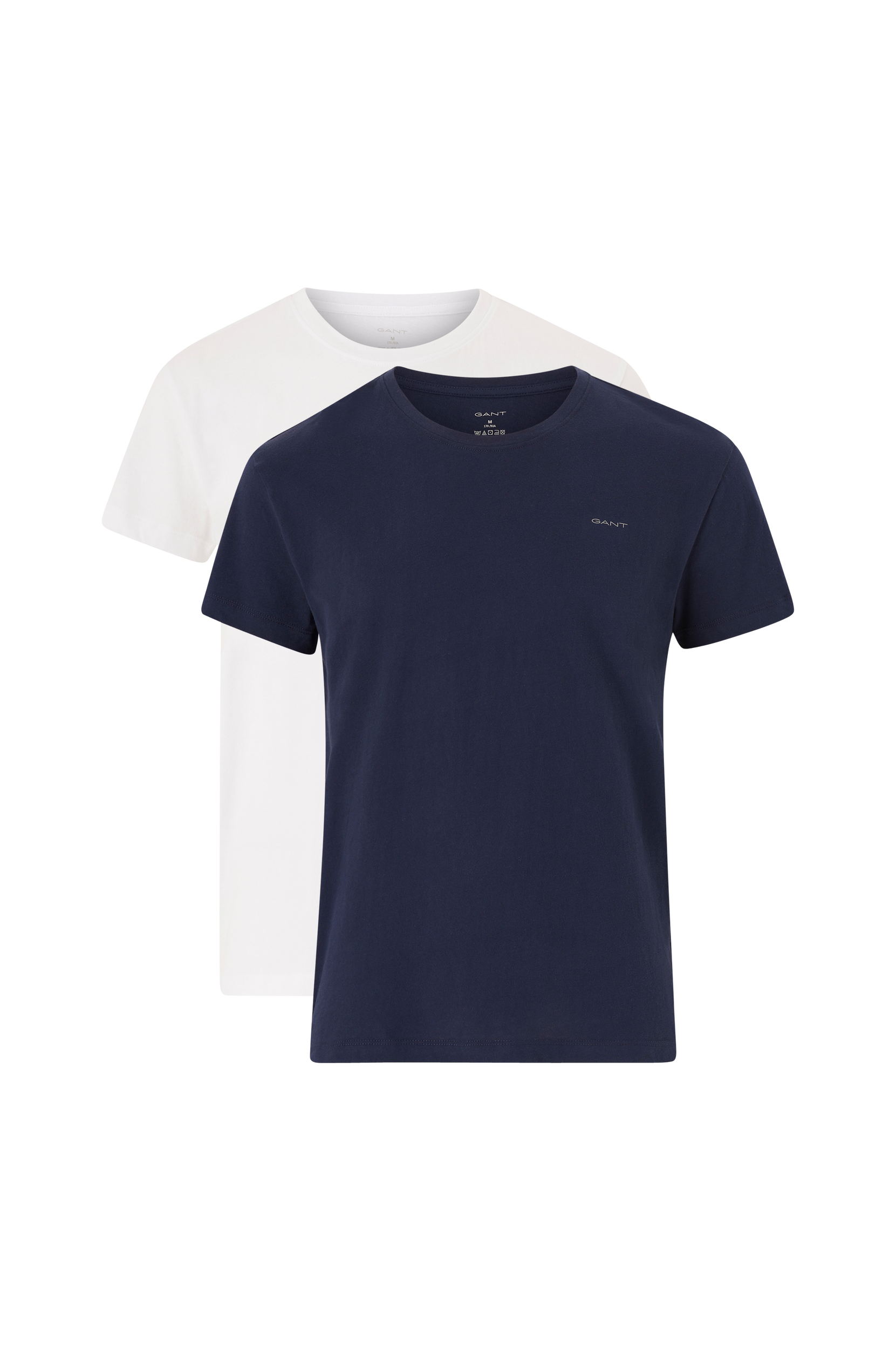 Gant - T-shirt C-neck 2-pak - Multi - M - - Tøj til mænd (30814737)