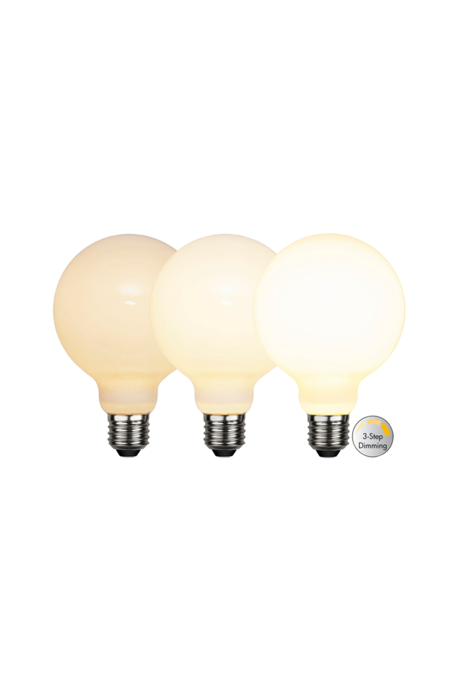 LED-PÆRE E27 G95 OPAQUE FILAMENT RA90 3-STEP