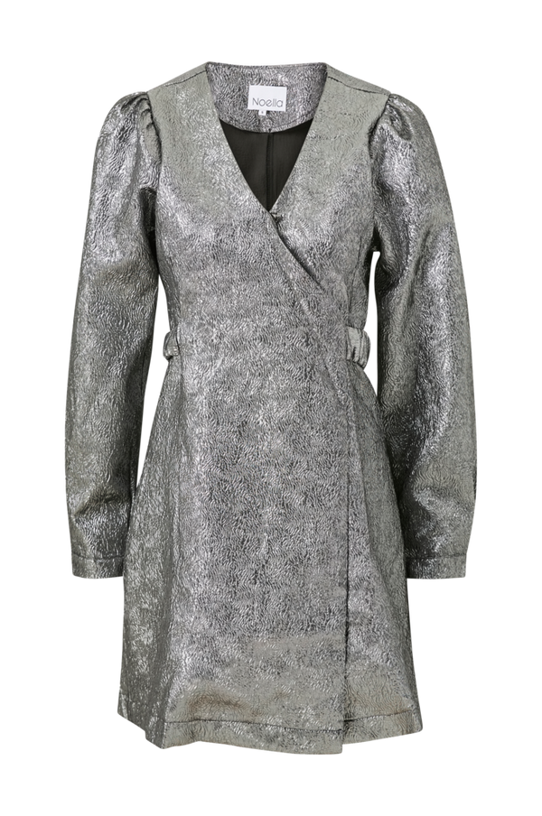 Noella - Slå-om kjole Pace Belt Dress - Sølvfarvet - 34