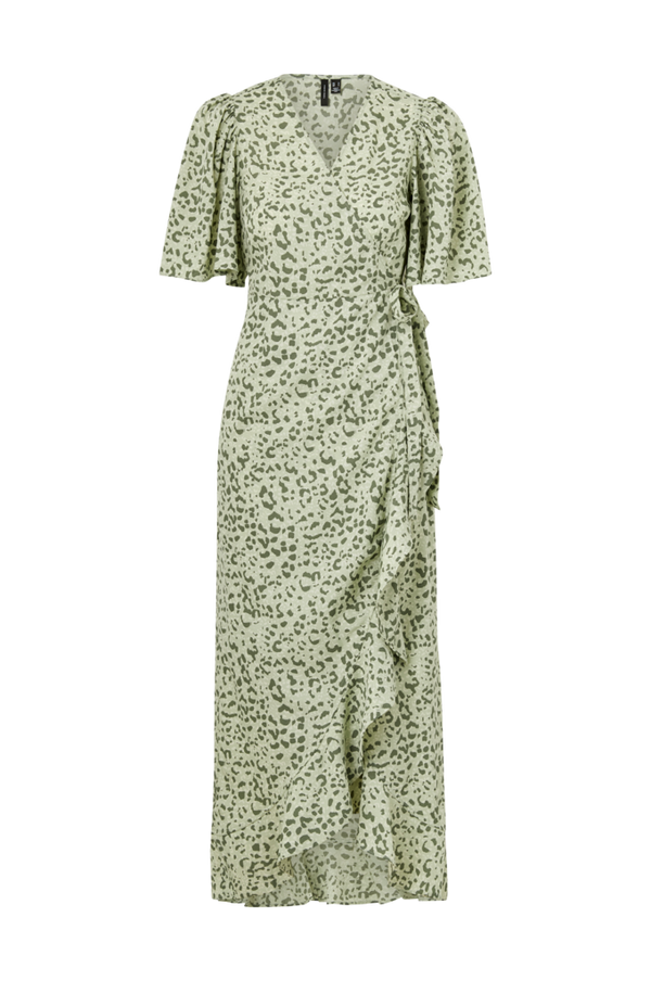 Vero Moda - Maxi kjole vmEmma Henna SS Long Wrap Dress Wvn - Brun - 34/36