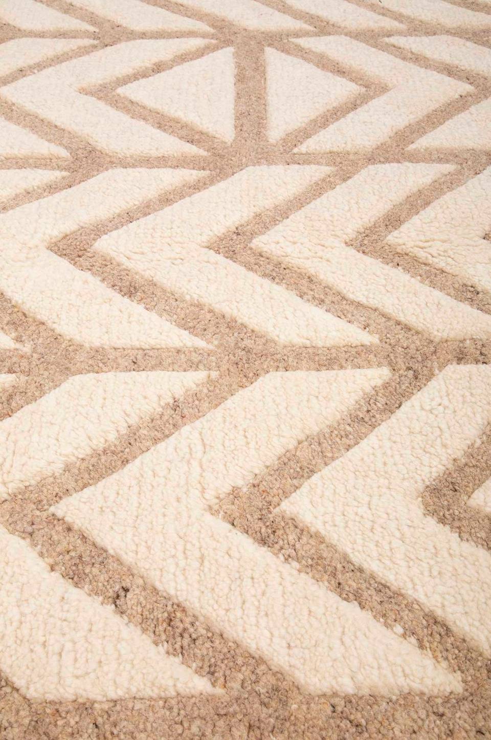 Bargi Ullmatta Berber White & Sand 180x241, vit från Bargi, bild 2