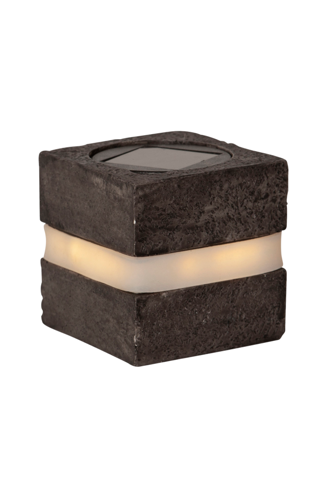 Solcelledekor Stonecube