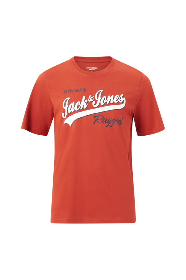 Jack & Jones - T-shirt jjeLogo Tee SS O-neck 2 Col - Rød - XL