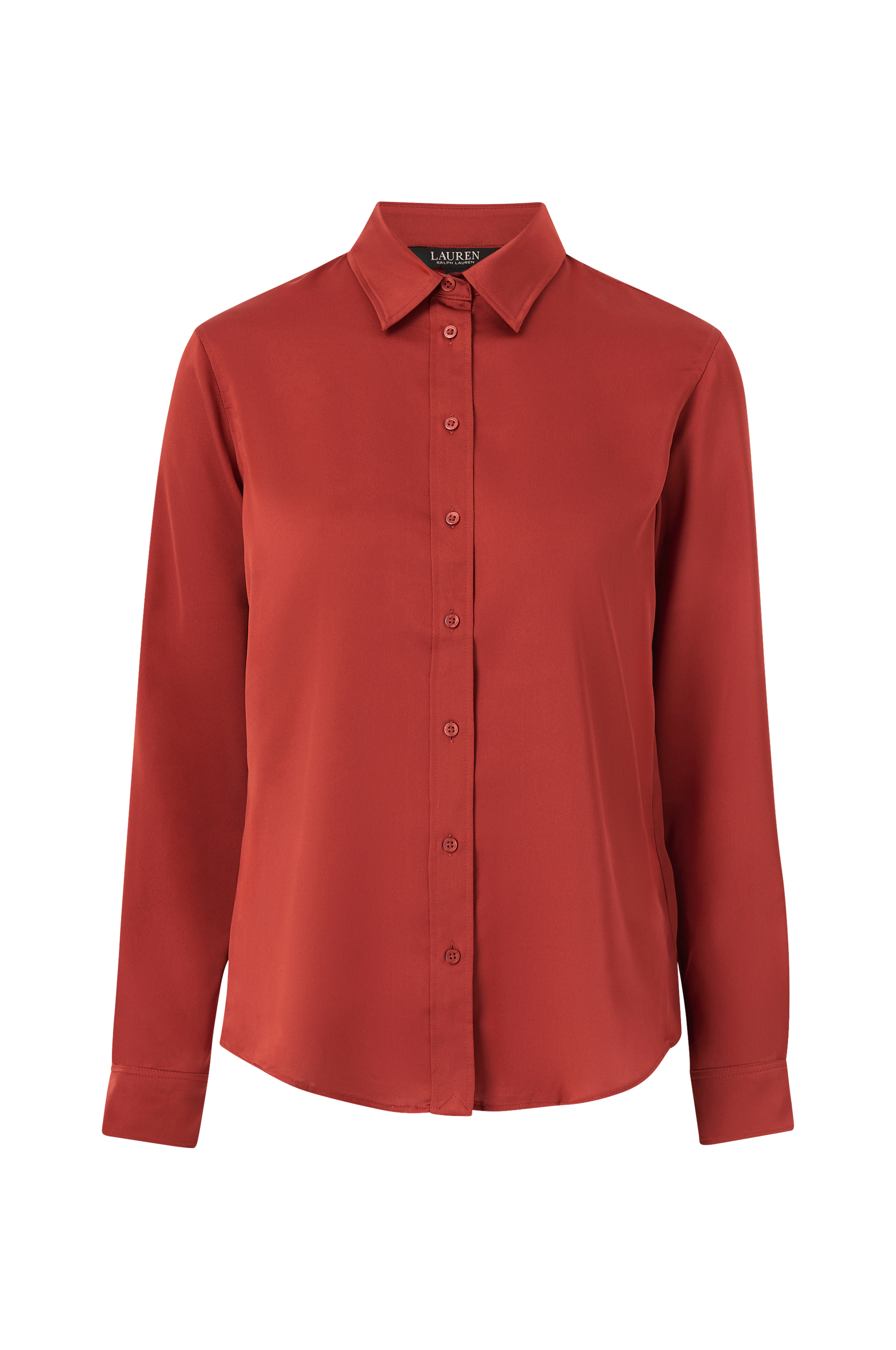 Lauren Ralph Lauren - Skjorte Stretch Charmeuse Shirt - Rød - 34/36