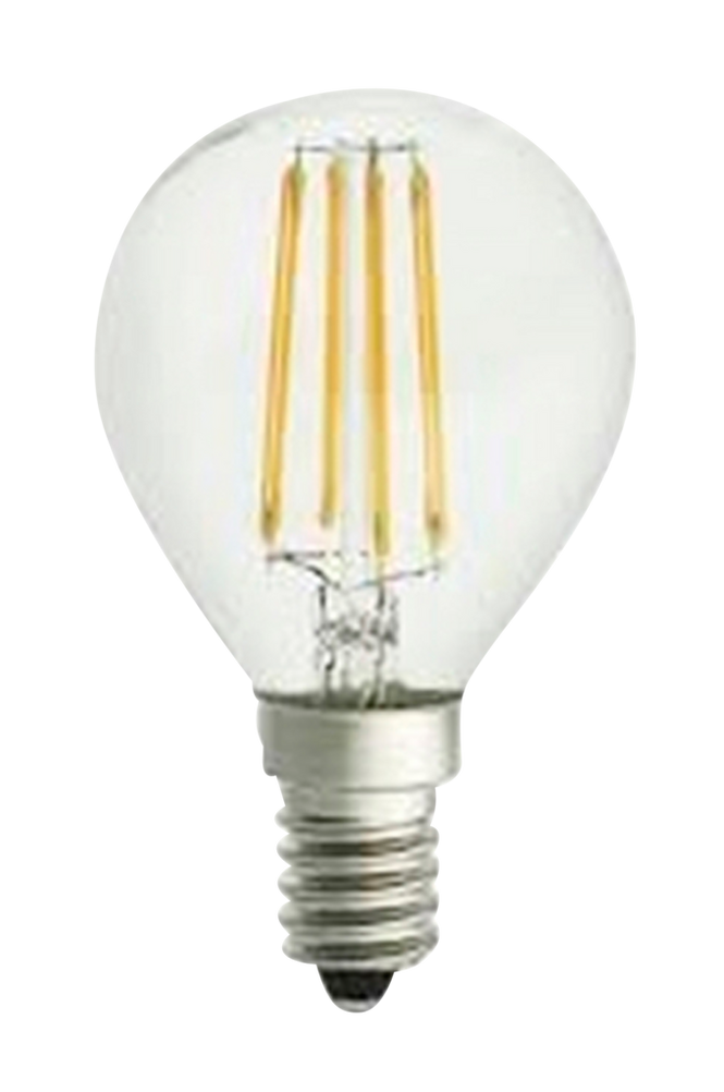 Filament dekorlyspære, LED dimbar illum E14 4W diameter 45mm klar