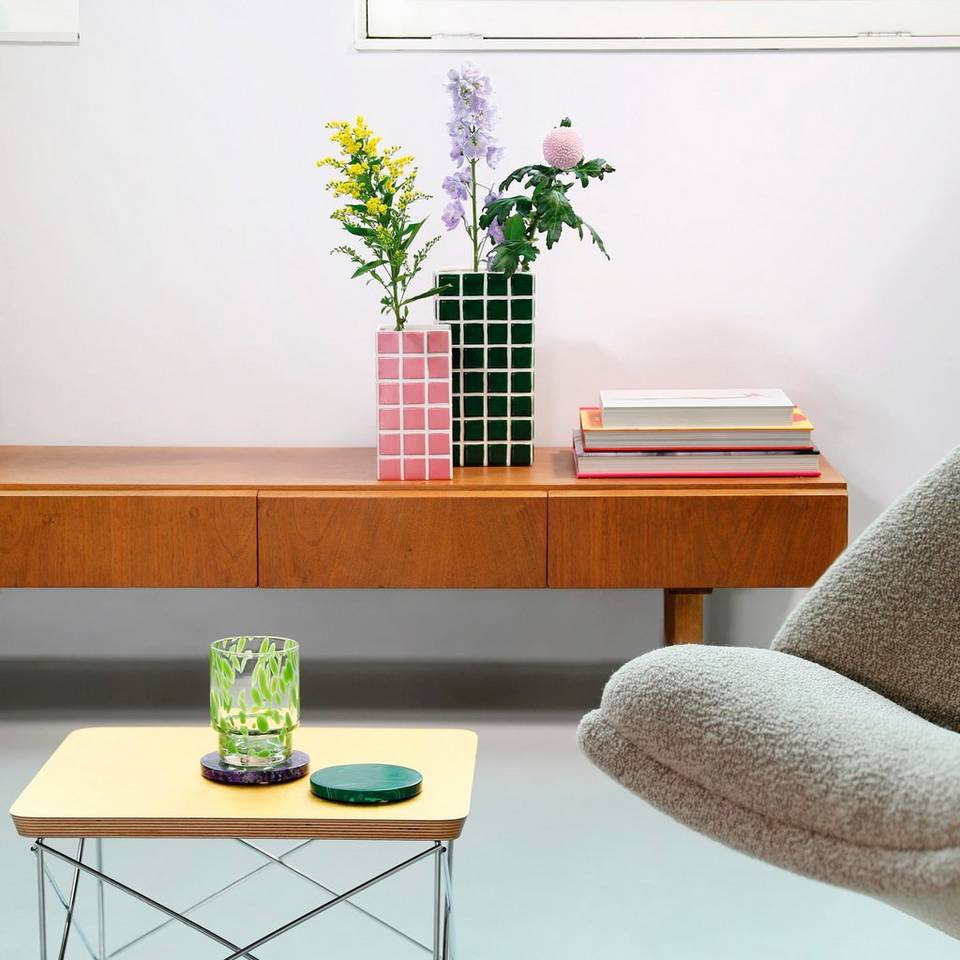 &k Amsterdam Vas Tile, rosa från &k Amsterdam, bild 2