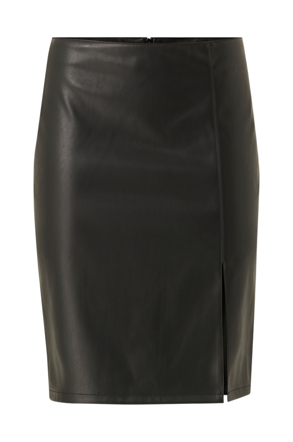 Only - Nederdel OnlHeidi Faux Leather Pencil Skirt - Sort - 44