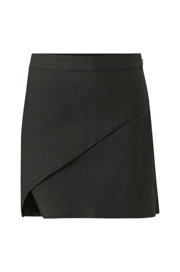 Vero Moda - Nederdel vmMarlie Coated Wrap Mini Skirt - Sort - 38/40