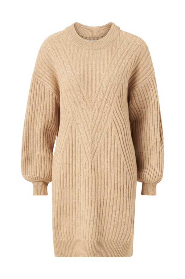 Only - Beklædning onlAllie Life LS Oneck Dress CC Knt - Natur - 40