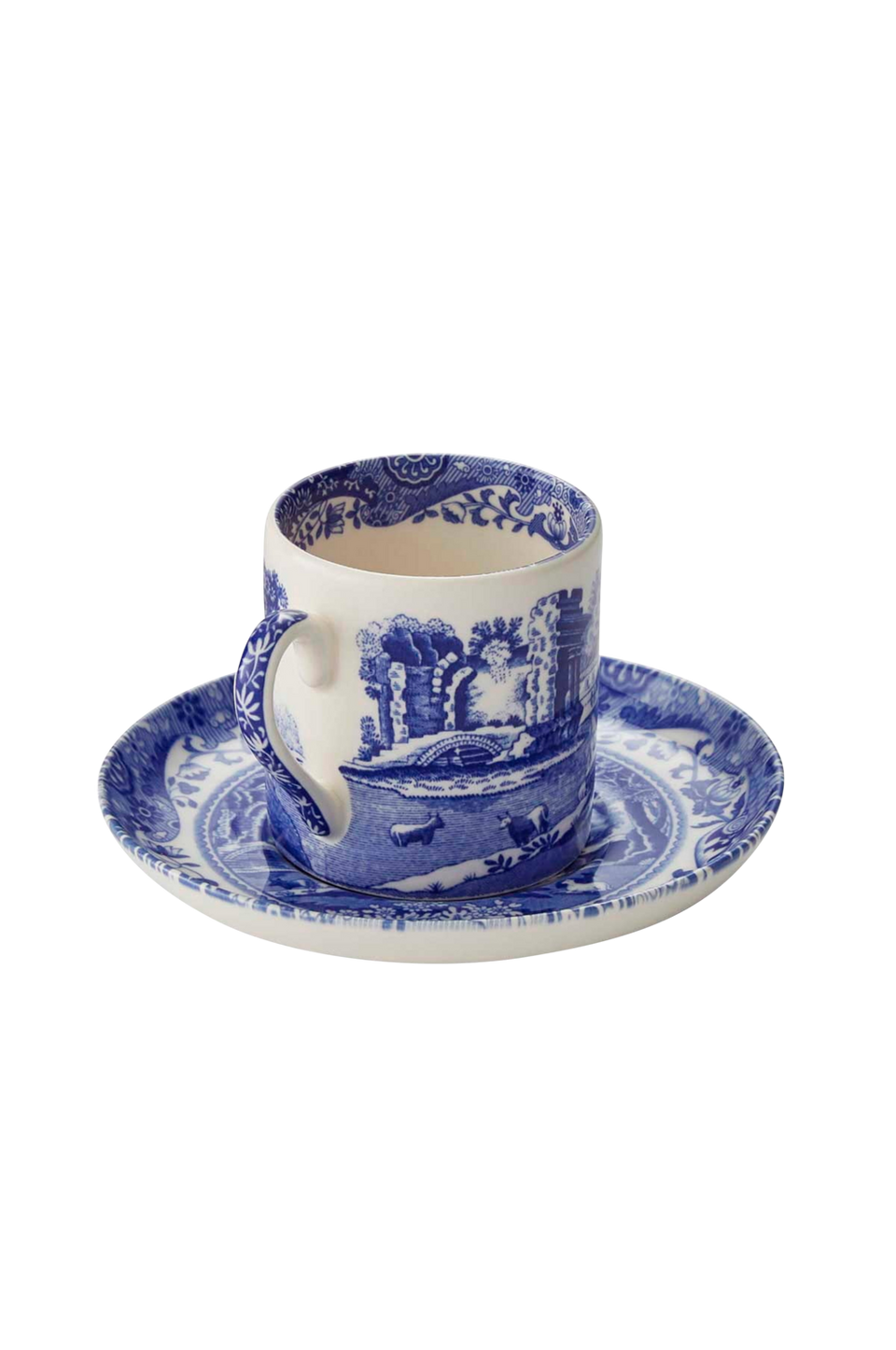 Spode Kaffekopp med fat Blue Italian 9 cl, blå från Spode, bild 5