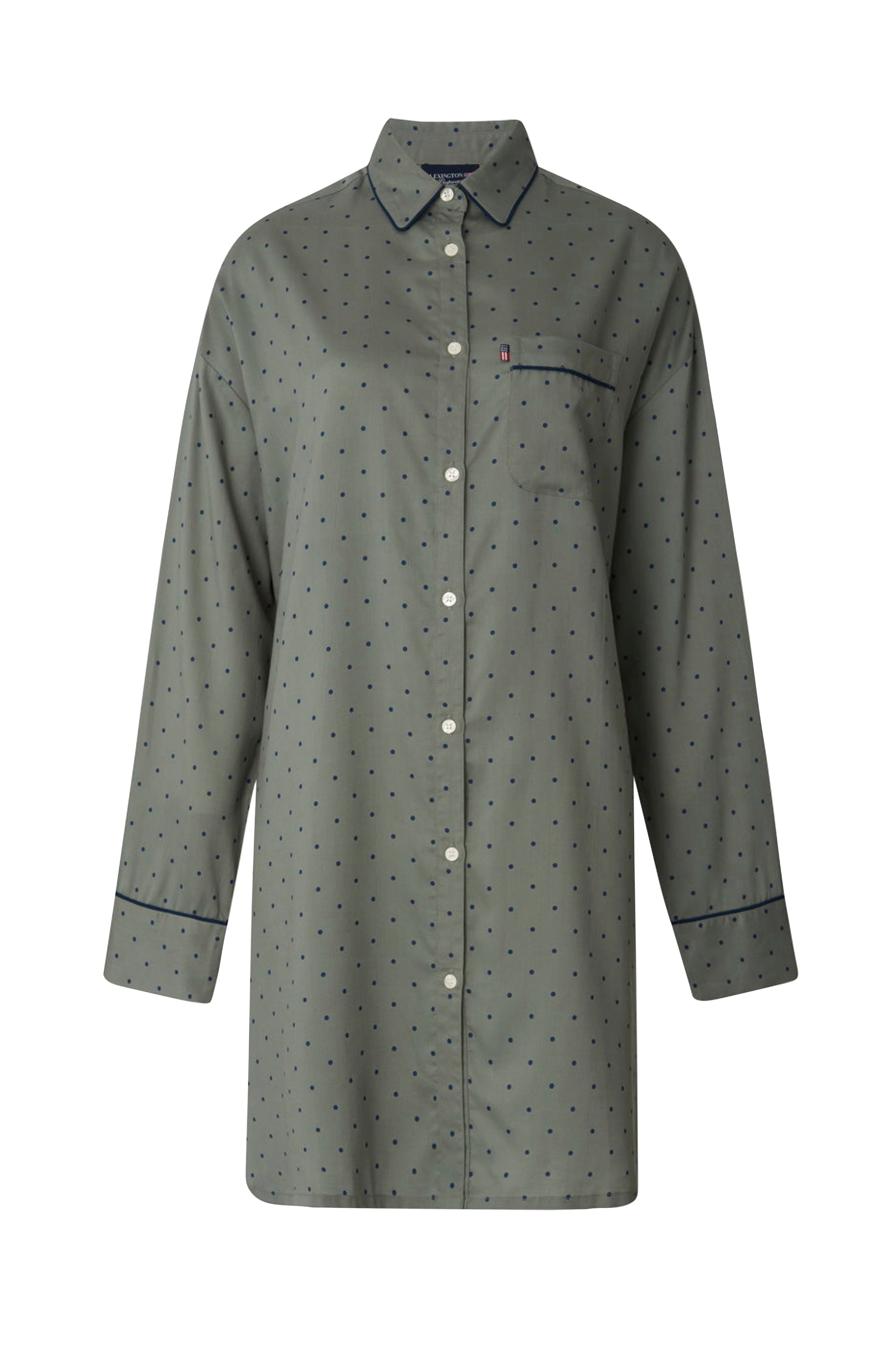 Lexington Nattskjorta Luna Lyocell Nightshirt - Grön - Nattlinnen ...