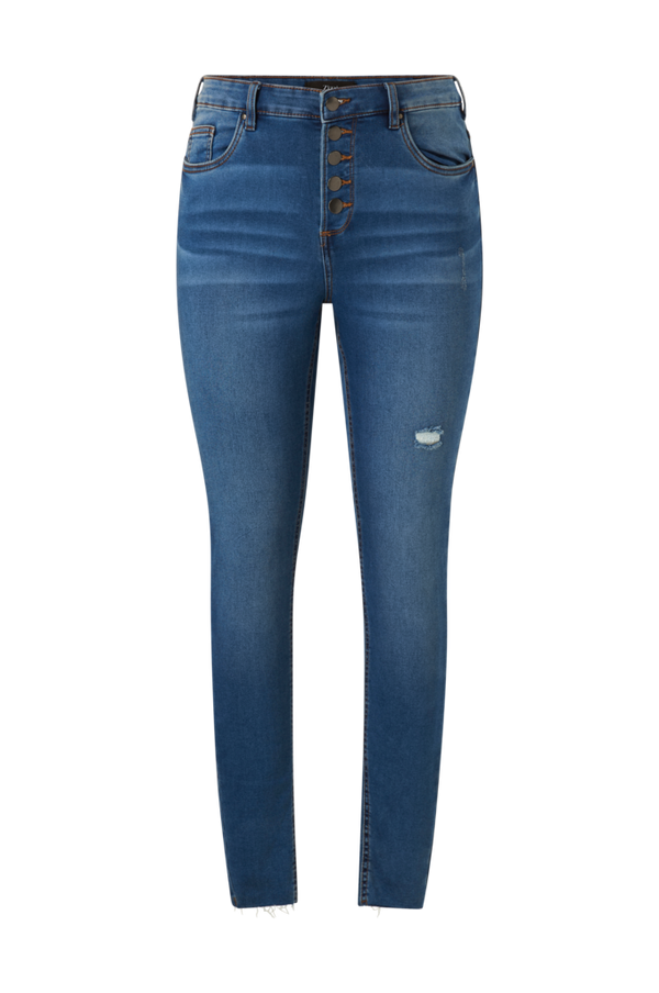 Zizzi - Jeans jLuna Button Amy Jeans - Blå - W42/L32
