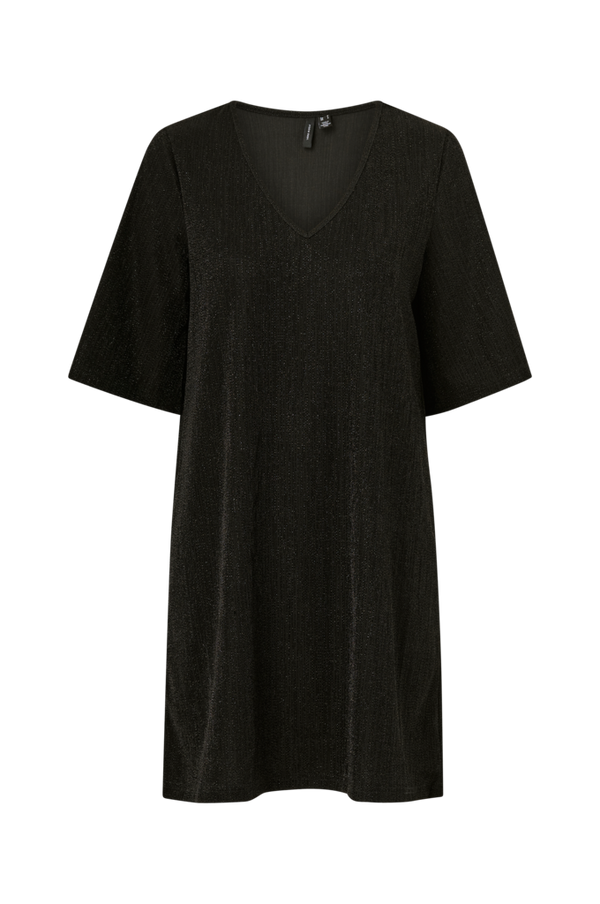 Vero Moda - Kjole vmElma 2/4 V-neck Short Dress Jrs - Sort - 34/36