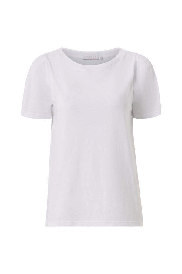 Coster Copenhagen - Top T-shirt With Pleats - Hvid - 36