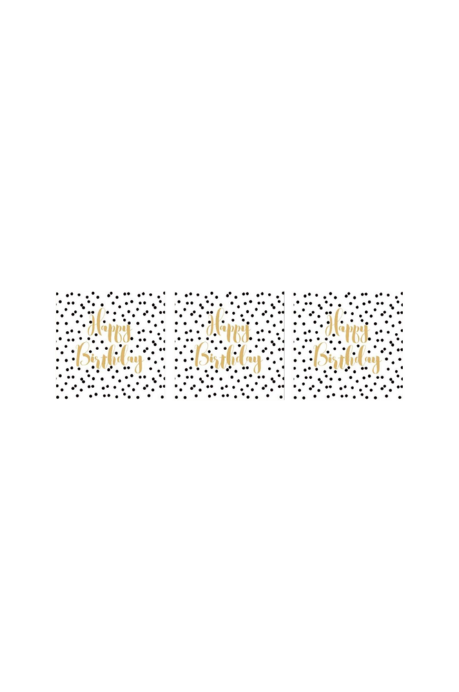 Servietter Birthday Confetti 33x33 cm 3 stk 20-pk