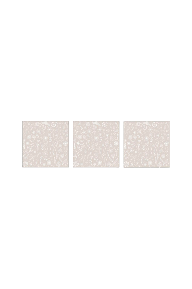 Servietter Pure Flower 33x33 cm Taupe 3 stk 20-pk