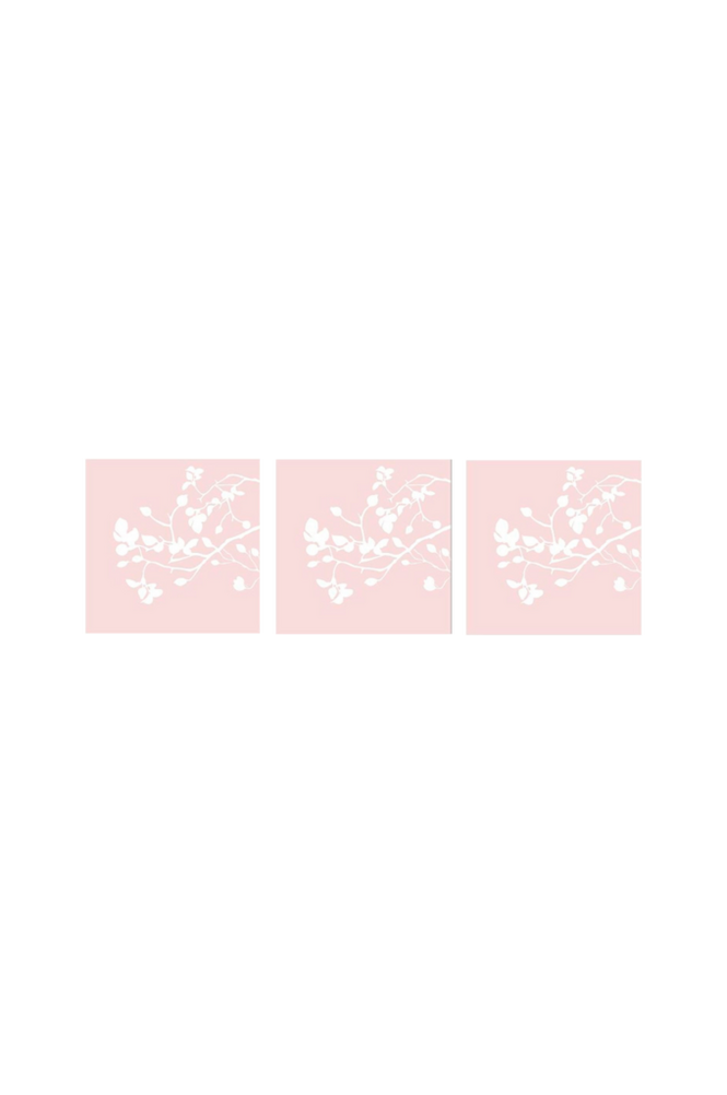 Servietter Pure Branch 33x33 cm Rosé 3 stk 20-pk