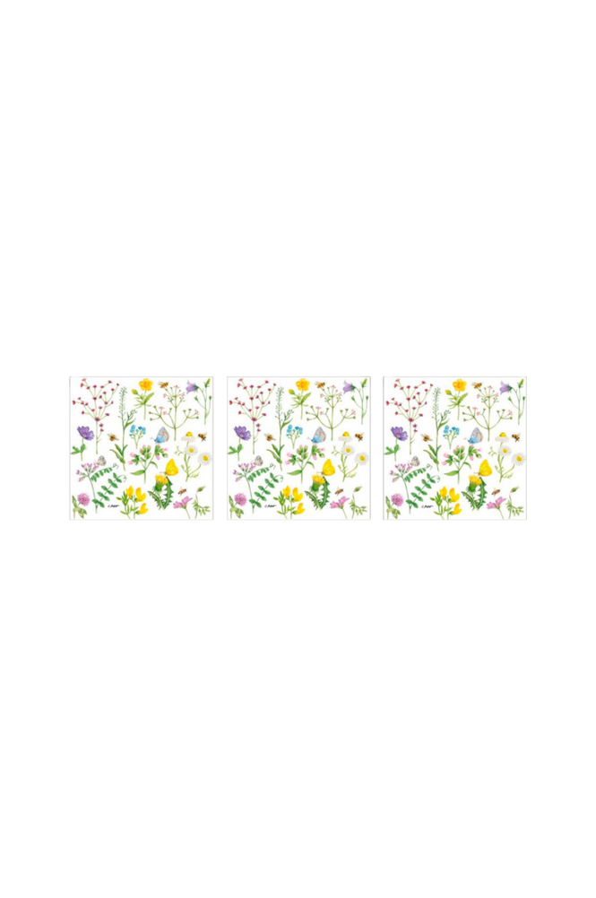 Servetter Cornflowers 33x33 cm 3 st 20-pack