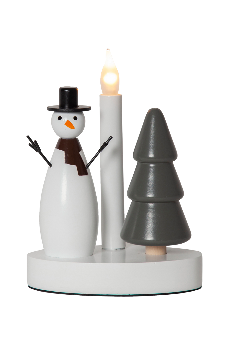 Star Trading Ljusstake Christmas Joy Snögubbe, vit från Star Trading, bild 2