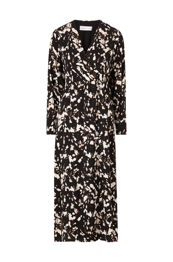 Selected FEMME - Maxi kjole slfJustine LS Ankle Wrap Dress - Brun - 36