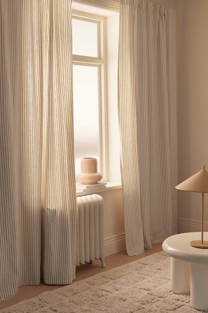Gardin med multibånd Ramona Stripe 2-pakning