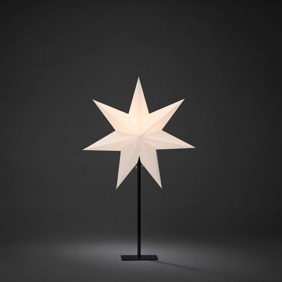 Konstsmide Pappersstjärna metallfot höjd 65 cm, vit från Konstsmide, bild 5