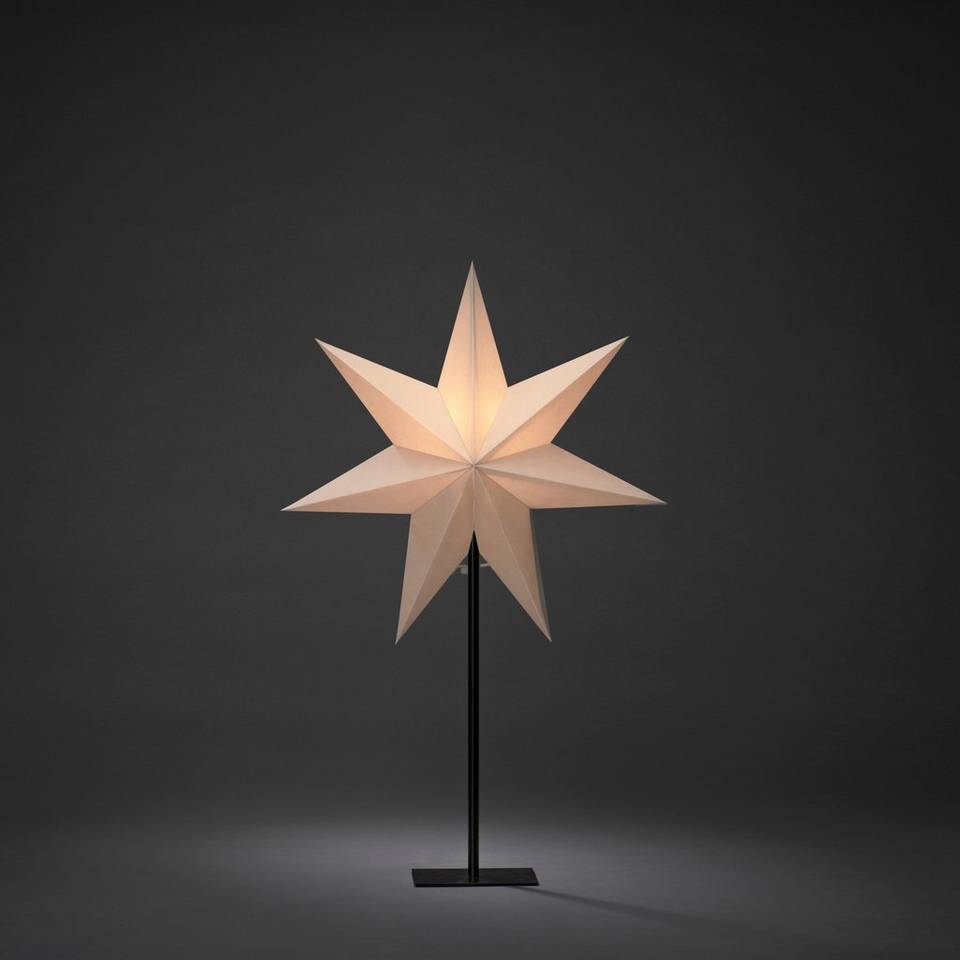 Konstsmide Pappersstjärna metallfot höjd 65 cm, grå från Konstsmide, bild 5