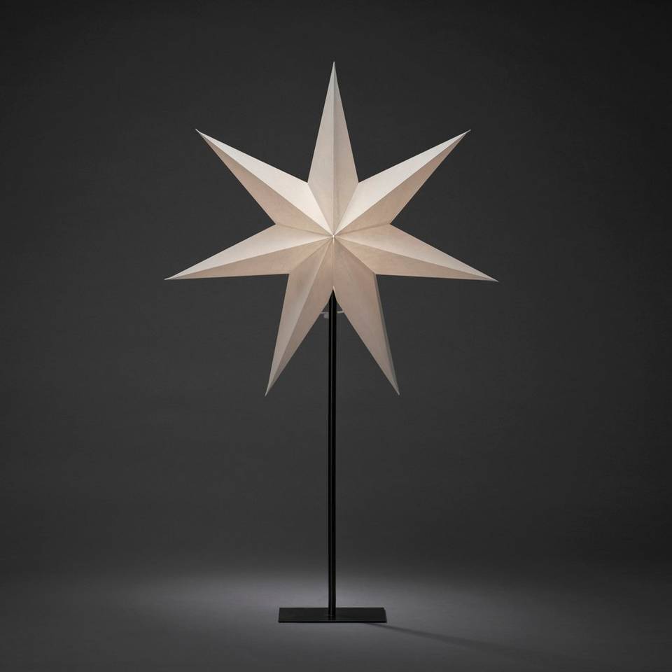 Konstsmide Pappersstjärna metallfot höjd 80 cm, vit från Konstsmide, bild 5