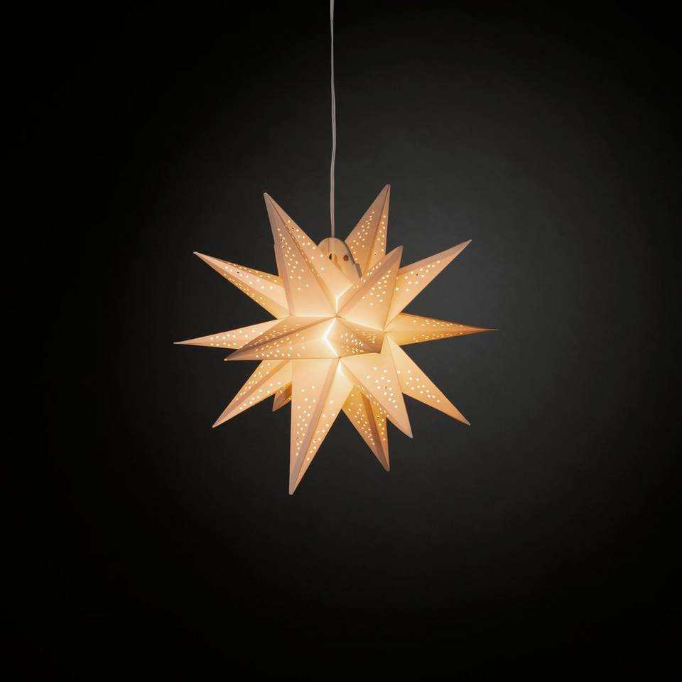 Konstsmide 3-D Pappersstjärna LED höjd 45 cm, vit från Konstsmide, bild 2