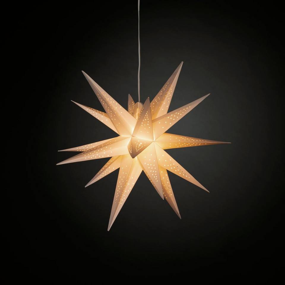 Konstsmide 3-D Pappersstjärna LED höjd 60 cm, vit från Konstsmide, bild 2