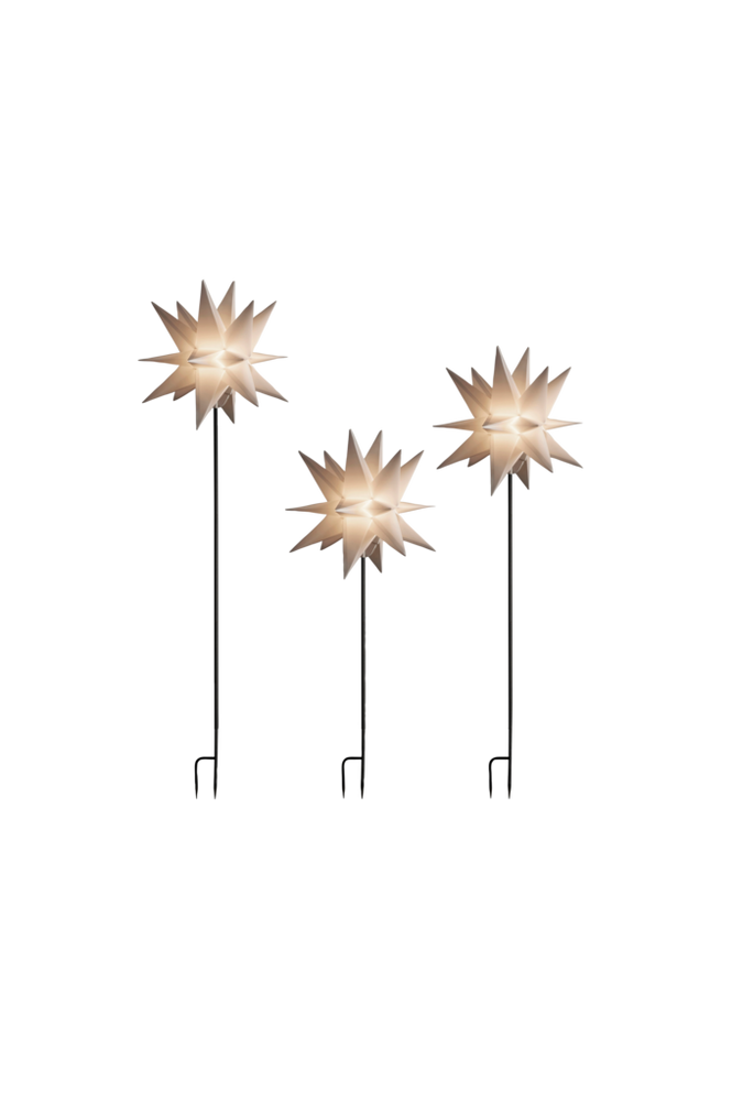 3-D Plaststjärna LED 3 st set